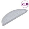 vidaXL Изтривалки за стълби, 10 бр., 56x17x3 см, светлосиви, полукръгли