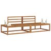 vidaXL Комплект дивани за открито 2 Брой Естествен 230,5 x 83 x 73 см