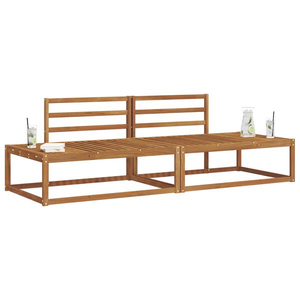 vidaXL Комплект дивани за открито 2 Брой Естествен 230,5 x 83 x 73 см