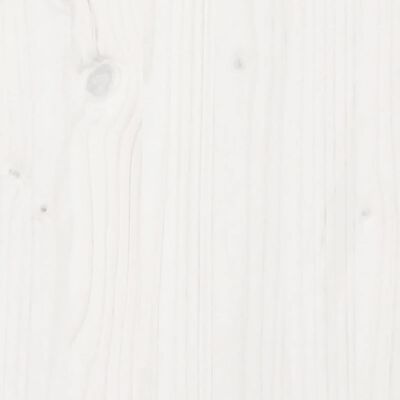 vidaXL Маса за разсаждане с рафтове, бяла, 108x45x86,5 см, бор масив