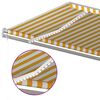 vidaXL Ръчно прибиращ се сенник с LED, 5x3 м, жълто и бяло