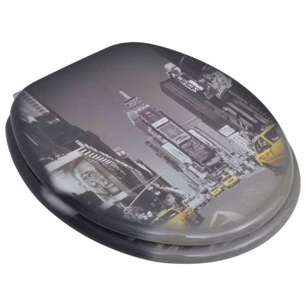 vidaXL Тоалетни седалки с капаци, 2 бр, МДФ, Ню Йорк