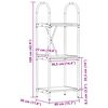 vidaXL Рафт за книги Сив Сонома 40 x 30 x 109 см Инженерно дърво