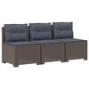vidaXL Пейка за градина с Cushions във вид на ратан 3-местен ПП