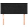 vidaXL Горна табла за легло, черна, 80x5x78/88 см, кадифе
