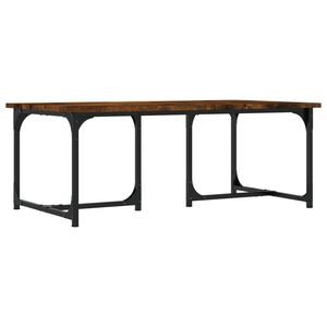 vidaXL Кафе маса, опушен дъб, 90x50x35 см, инженерно дърво