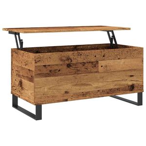 vidaXL Кафе маса, старо дърво, 90x44,5x45 см, инженерно дърво