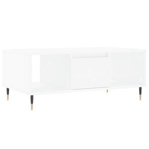 vidaXL Кафе маса, бяла, 90x50x36,5 см, инженерно дърво