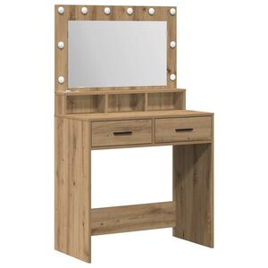 vidaXL Тоалетка Дъб 79 x 41 x 135 см Инженерно дърво