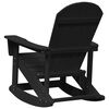 vidaXL Люлеещ се стол Adirondack Черно 92 x 73.5 x 92 см HDPE