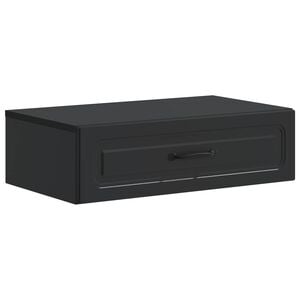 vidaXL Стенен страничен масичка Черно 59 x 34,5 x 17 см