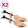 vidaXL Калъпи за обувки, 2 чифта, размер 41-46, борово дърво масив