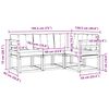 vidaXL Комплект дивани за открито 4 pcs Натурален и Крема