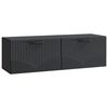 vidaXL Стенно монтиран ТВ шкаф Черно 98 x 31 x 30 см