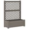 vidaXL Голяма саксия с решетка Сиво 99,5 x 43 x 133,5 см ПП