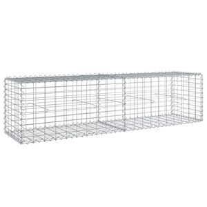 vidaXL Габионна кошница с покритие, 200x50x50 см, поцинковано желязо
