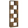 vidaXL Библиотека/разделител за стая, опушен дъб, 60x24x186 см