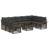 vidaXL Градински Софа Комплект 10 pcs Сиво полиратан