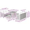 vidaXL Градински Софа Комплект с възглавница 9 pcs бежово и кремаво