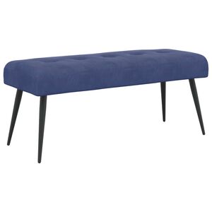 vidaXL Пейка с копчета Полицейско синьо 110 x 40 x 46 cm Кадифе