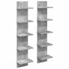 vidaXL Стенен рафт 2 pcs Бетонно сиво 22 x 15 x 100 см