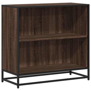 vidaXL Шкаф за книги Кафяв дъб 80,5x35x76 cm Инженерна дървесина