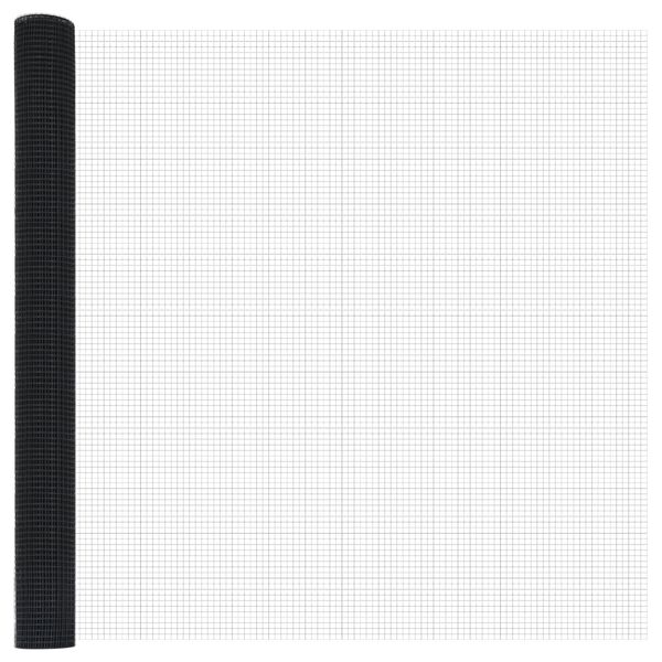 vidaXL Заварена мрежа ограда Сив 1.5 x 50 m Стомана