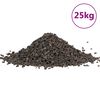 vidaXL Базалтов чакъл 25 кг черен 5-8 мм