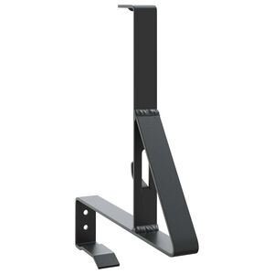 vidaXL Поддръжка на снегозащита Черно 46 x 11 x 32 см Стомана