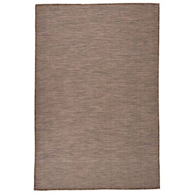 vidaXL Градински плоскотъкан килим, 120x170 см, кафяв