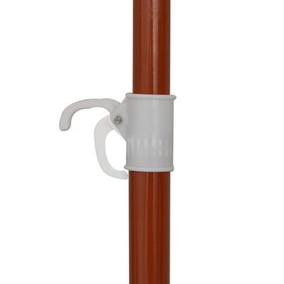 vidaXL Чадър със стоманен прът, 240 см, таупе