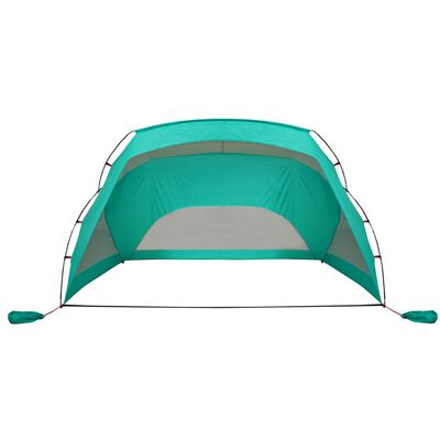 vidaXL Плажна палатка морско зелено 274x178x170/148 см 185T полиестер