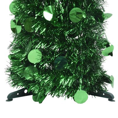 vidaXL Pop-up изкуствена коледна елха, зелена, 120 см, PET