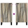 vidaXL Страничен шкаф Бяло 40 x 33 x 75 см мангово дърво масив