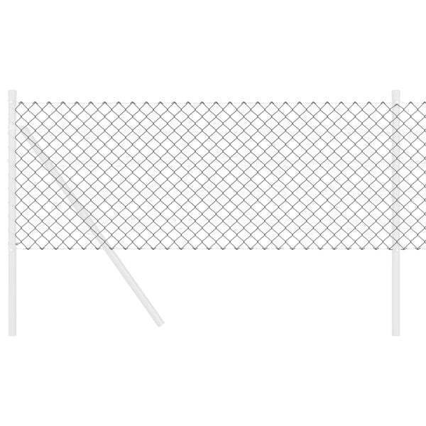 vidaXL Оградa от мрежа Сив 10 x 0,8 м Стомана