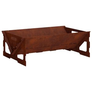 vidaXL Огнище Ръждясало 60 x 40 x 20 см Кортенова стомана