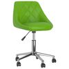 vidaXL Въртящи се трапезни столове, 2 бр, зелени, изкуствена кожа