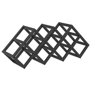 vidaXL Винен рафт Черния дъб 63 x 16,5 x 25 см