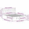 vidaXL Рамка за легло Кафяво 120 x 190 cm Солидно борово дърво