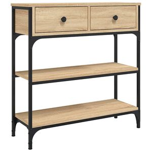 vidaXL Конзолна маса, дъб сонома, 72,5x25x75 см, инженерно дърво
