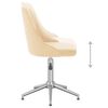 vidaXL Въртящи трапезни столове, 2 бр, кремави, кадифе