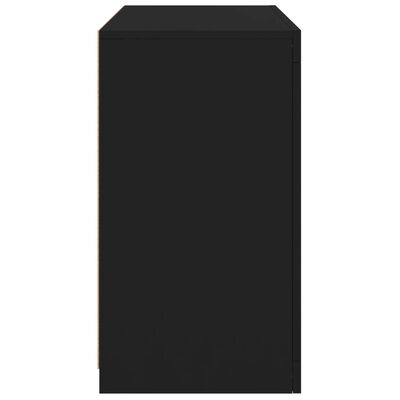 vidaXL Сайдборд с LED светлини, черен, 60,5x37x67 см
