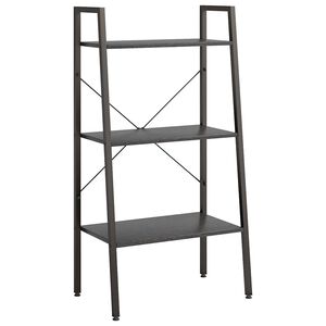 vidaXL Стояща етажерка стълба 3 рафта черно 56x35x108 см