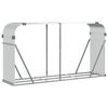 vidaXL Поставка за дърва, сребрист, 180x45x100 см, поцинкована стомана