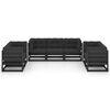 vidaXL Градински лаундж комплект, 7 части, с възглавници, бор масив