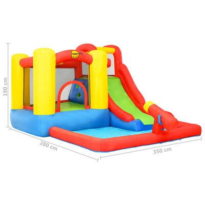 Happy Hop Надуваем батут с пързалка и басейн, 350x280x190 см, PVC