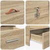 vidaXL Легло с място за съхранение с таблото Сонома дъб 160 x 200 cm