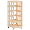 vidaXL Поставка за дърва с колелца, 40x49x110 см, бор масив
