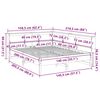 vidaXL Легло с етажерка за книги, без матрак, 140x200 см, бор масив