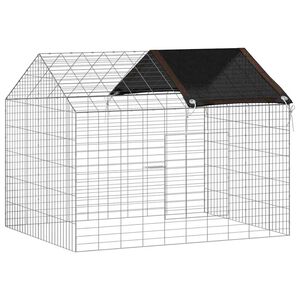 vidaXL Клетка за заек Сребрист 100 x 78 x 78 см Галванизирана стомана